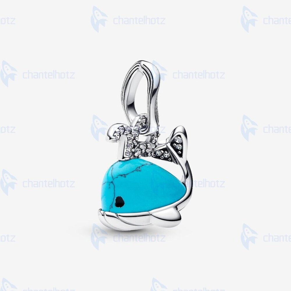 Pandora Turquoise-coloured Whale Dangle Charm